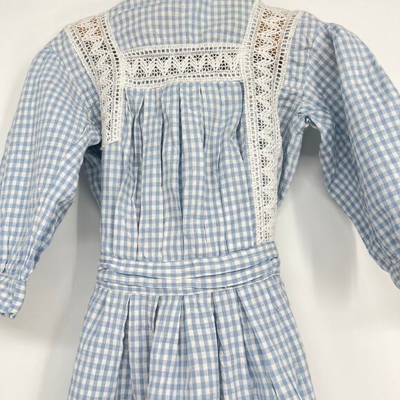 Vintage 1950s  Blue Gingham Toddler Dress 2 Cute Decor Piece GirlsRoom SewingRm - Picture 2 of 3